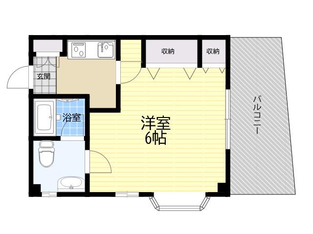 RIHO御影(1K/1階)の間取り写真