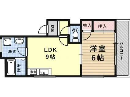 エトワール王子(1LDK/4階)の間取り写真