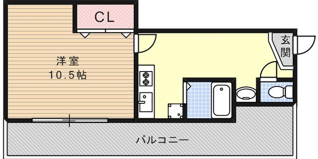 辰巳マンション(1K/5階)の間取り写真