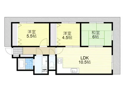 メゾン城内(3LDK/4階)の間取り写真