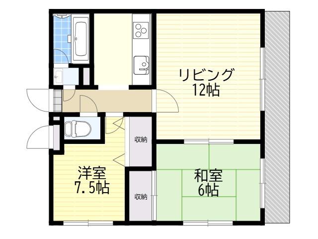 マジェスティ御影(3LDK/2階)の間取り写真