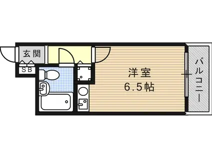 藤和シティホームズ灘(ワンルーム/7階)の間取り写真