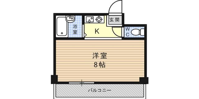 三景マンション(ワンルーム/3階)の間取り写真
