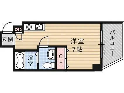 レジデンスサクラ(ワンルーム/8階)の間取り写真