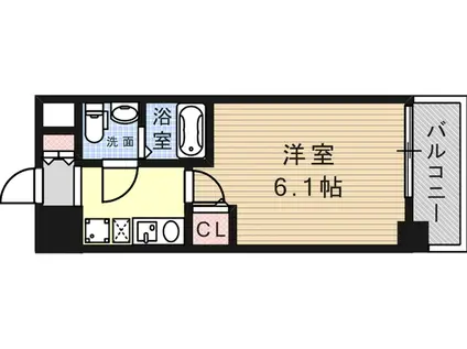 アクロスコウベスミヨシステーションフロント(1K/8階)の間取り写真