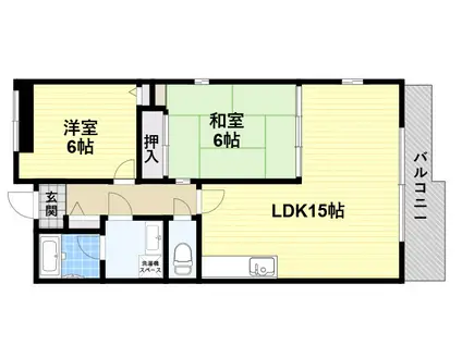 プリメーラリヨン(2LDK/2階)の間取り写真