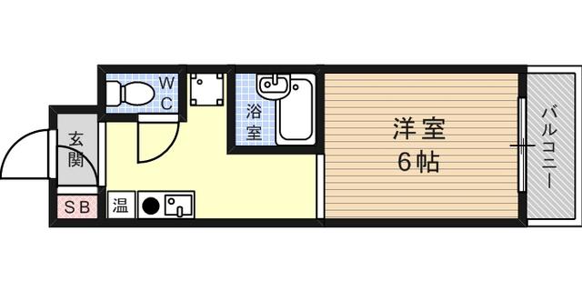 アンジュパンシオン(ワンルーム/3階)の間取り写真