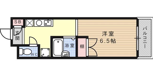 アンジュパンシオン(ワンルーム/2階)の間取り写真