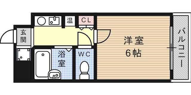 香川ハイツ御影イースト(1K/2階)の間取り写真