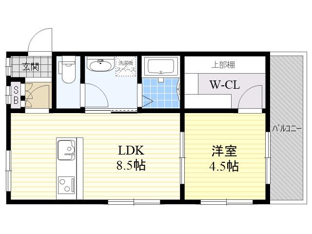 セントハイツ(1LDK/3階)の間取り写真