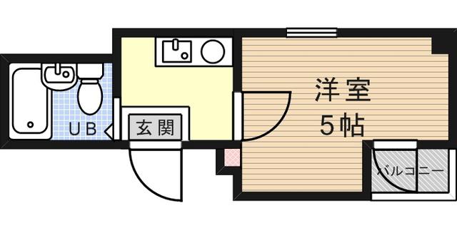 灘ステーションパーク(1K/4階)の間取り写真