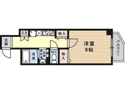 レシェンテ六甲(1K/3階)の間取り写真