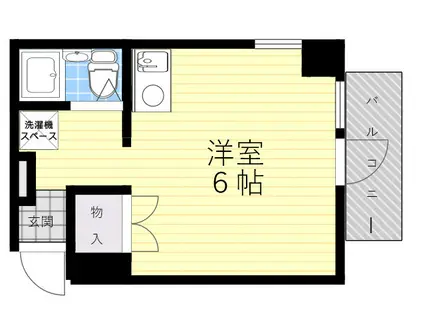 サンパレス21六甲Ⅰ(ワンルーム/1階)の間取り写真