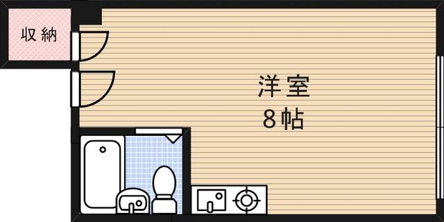 王子マンション(ワンルーム/2階)の間取り写真