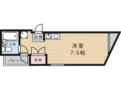 ネオ桜口(ワンルーム/4階)の間取り写真