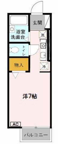 ドルフ御影(ワンルーム/2階)の間取り写真