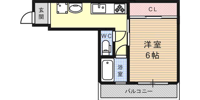 田中マンション(1DK/3階)の間取り写真