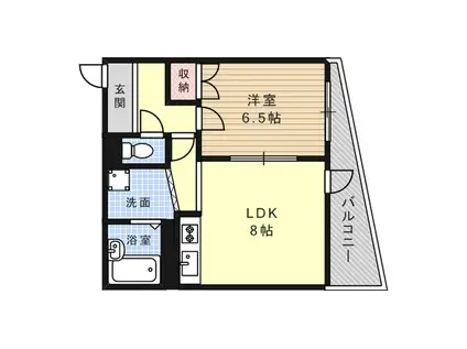 トーカン六甲キャスティール(1LDK/3階)の間取り写真