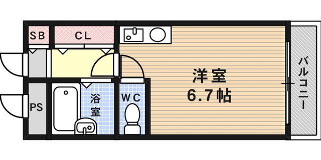 シャルムメゾン本庄(ワンルーム/3階)の間取り写真