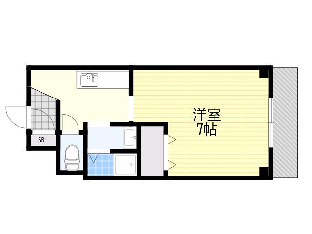 第2大森マンション(1K/2階)の間取り写真