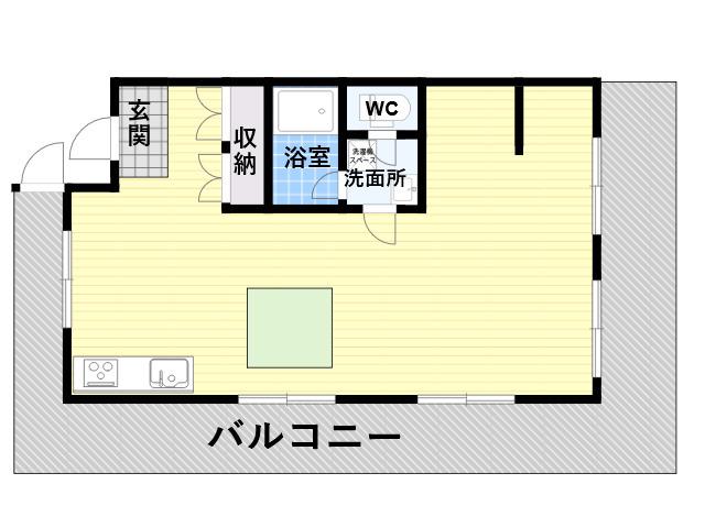 サニーライフ住吉(1LDK/4階)の間取り写真