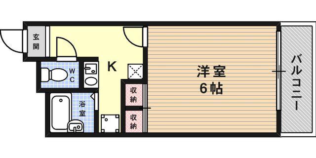 レオパレス友井(1K/1階)の間取り写真