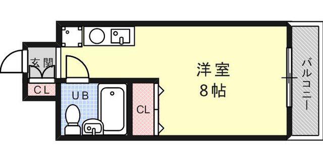 メゾン光陽(ワンルーム/3階)の間取り写真