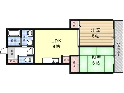 エスポワール魚崎(2LDK/3階)の間取り写真