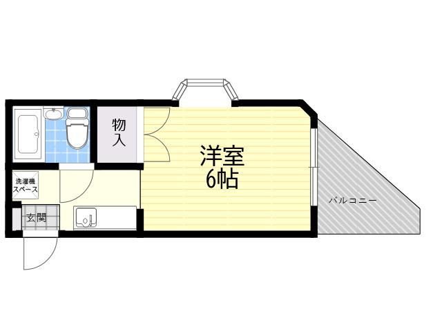 シンプルライフ王子(ワンルーム/3階)の間取り写真