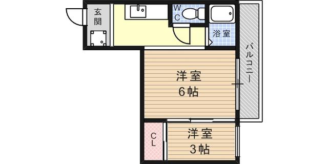 さつきマンション(2K/3階)の間取り写真