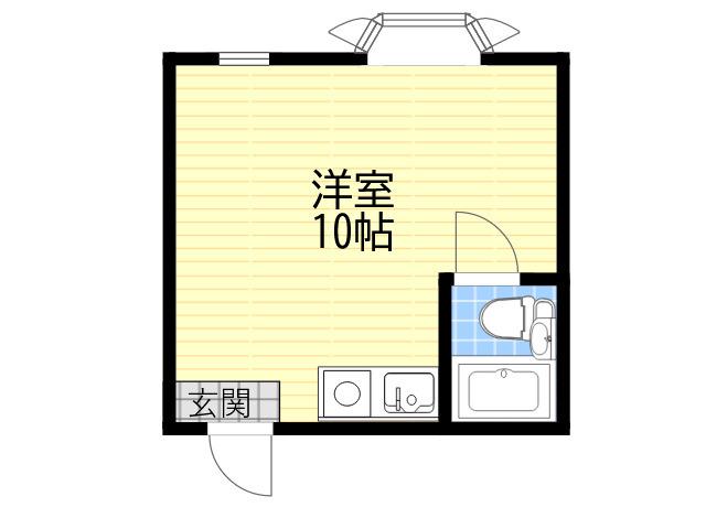 コーポジュン(ワンルーム/2階)の間取り写真