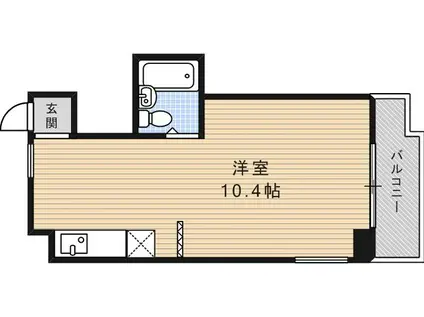 エクセレンス六甲(ワンルーム/3階)の間取り写真