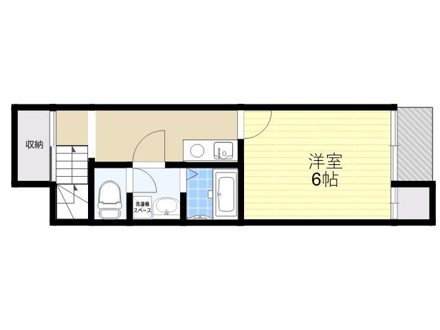 レオネクスト六甲篠原(1K/2階)の間取り写真