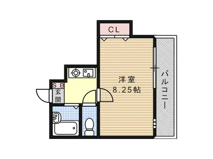 メゾンドソレイユ(1K/5階)の間取り写真