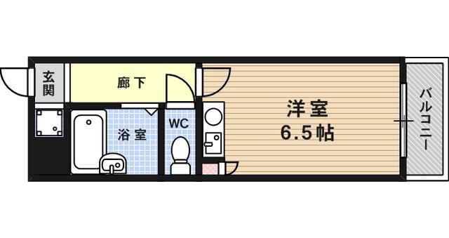 御影ガーデン(ワンルーム/1階)の間取り写真