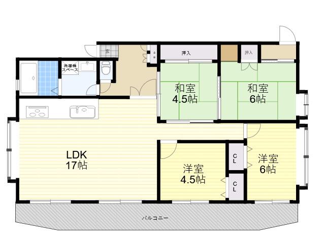 VILLA篠原(4LDK/2階)の間取り写真