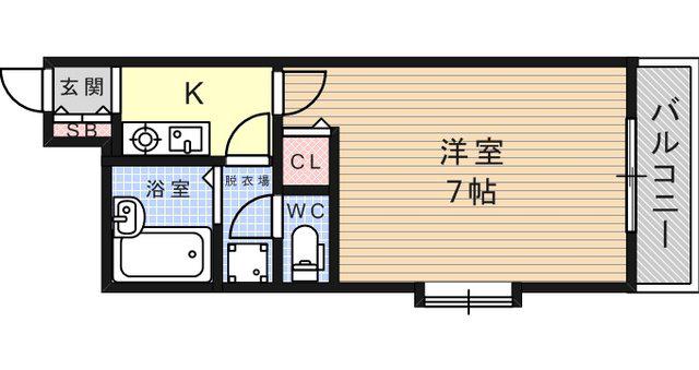 メゾンドローリエ(1K/5階)の間取り写真