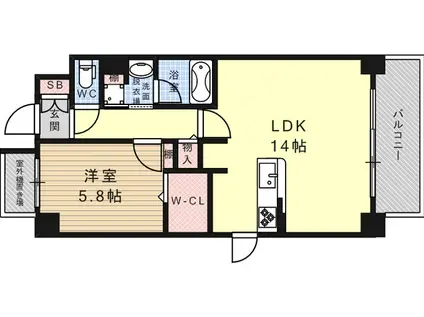 シュロスフォン甲南(1LDK/6階)の間取り写真
