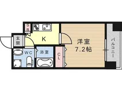 GRANDI ROKKO PARK(1K/5階)の間取り写真