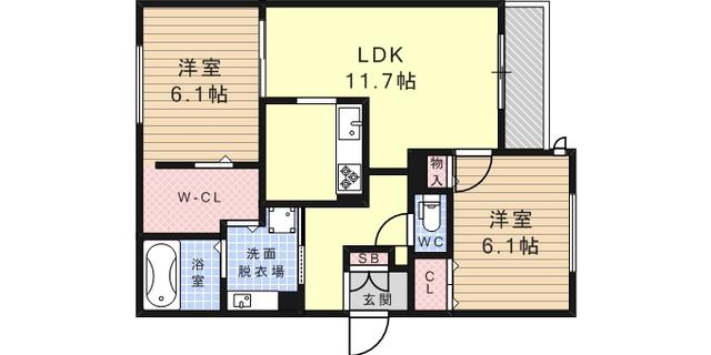 EL CLASICO(2LDK/3階)の間取り写真