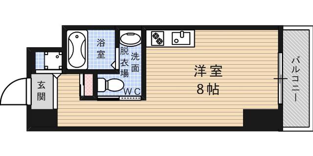 VISTA GRANDE東灘(ワンルーム/7階)の間取り写真