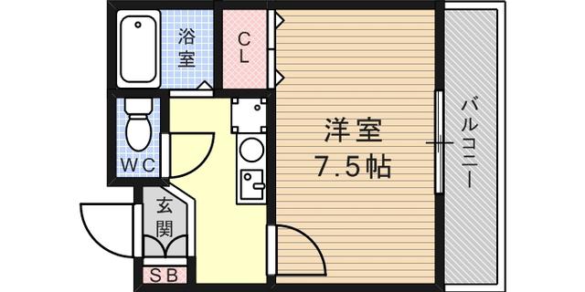 トロントナダ(1K/3階)の間取り写真