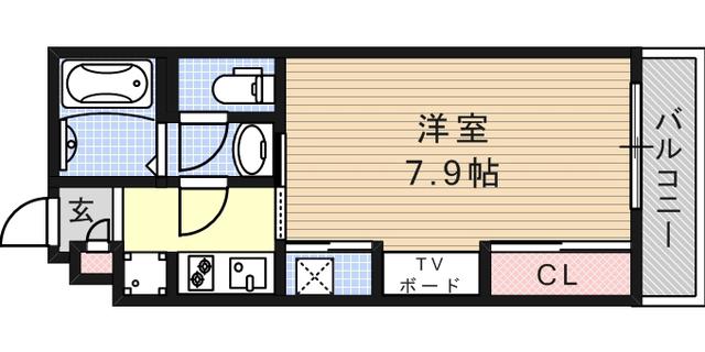 リブリ・式部(1K/2階)の間取り写真