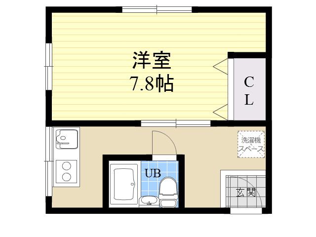 風早文化(1K/2階)の間取り写真