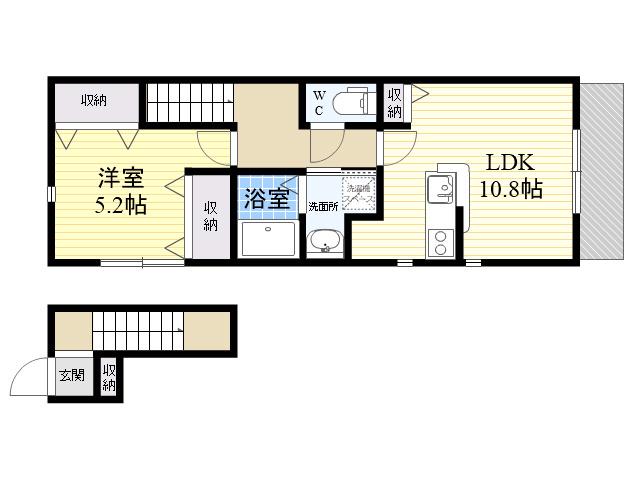 プーロ・カーサ摩耶(1LDK/2階)の間取り写真