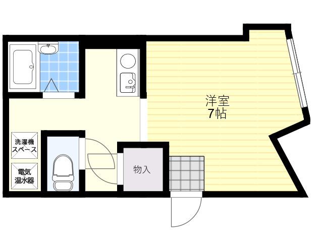 シャトー篠原台(ワンルーム/5階)の間取り写真