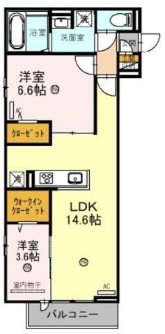 RAFFINATO東灘(2LDK/3階)の間取り写真