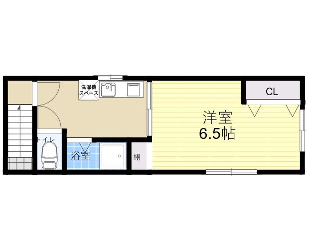 ハイツ大内(1K/2階)の間取り写真