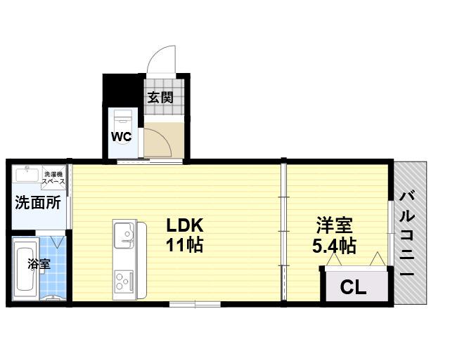 ホワイトメゾン御影(1LDK/3階)の間取り写真