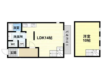 NAGANIA2000(1LDK/1階)の間取り写真